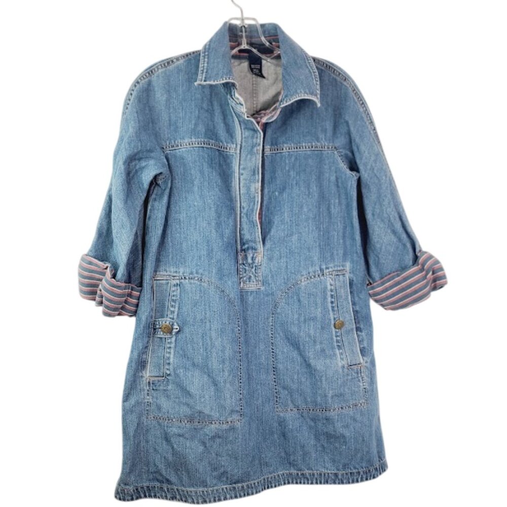 Marc By Marc Jacobs Women's Blue Denim Short Sleeve One-Piece‎ Mini Dress Size S